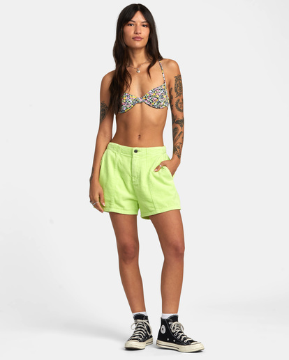 3 Daylight - Short en velours pour Femme Vert AVJNS00190 RVCA