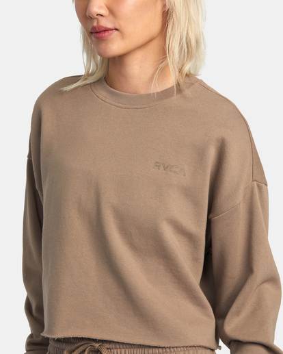 2 Test Drive - Kürzeres Sweatshirt für Frauen Grau AVJTO00134 RVCA