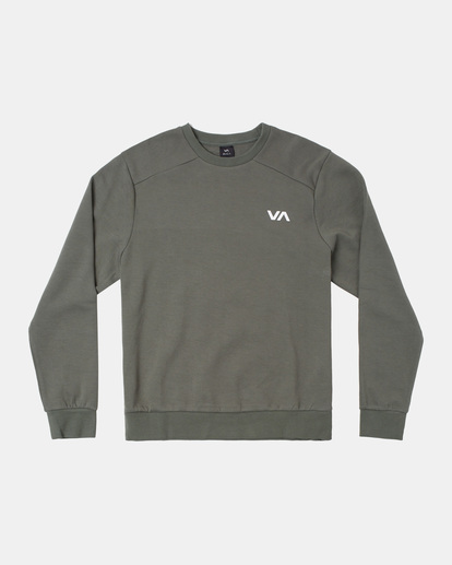 5 VA Sport | Tech Crewneck Workout Sweatshirt Green AVYFT00257 RVCA