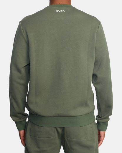 2 VA Sport | Tech Crewneck Workout Sweatshirt Green AVYFT00257 RVCA