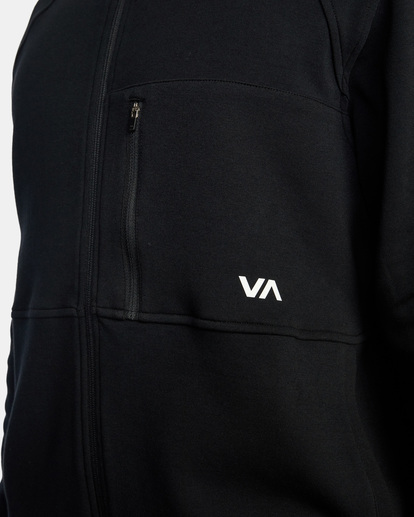 3 VA Sport Tech - Felpa con cappuccio e zip da Uomo Black AVYFT00303 RVCA