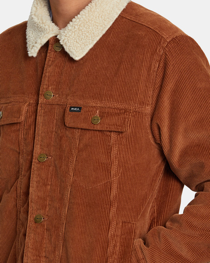 2 Waylon - Sherpa Jacket for Men Brown AVYJK00142 RVCA