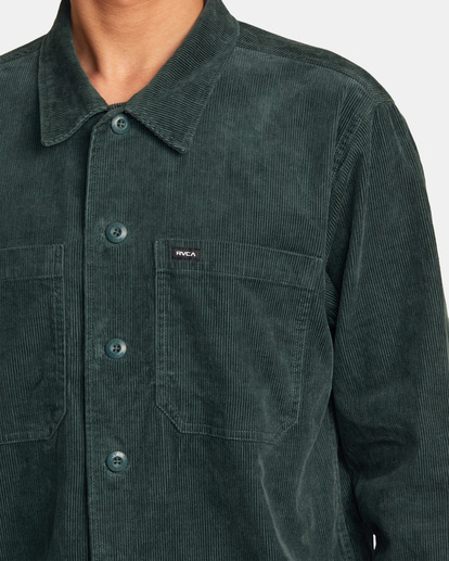 2 Americana - Corduroy Overshirt for Men Green AVYJK00196 RVCA