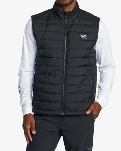 0 Packable Puffa Puffer Vest Black AVYJK00231 RVCA