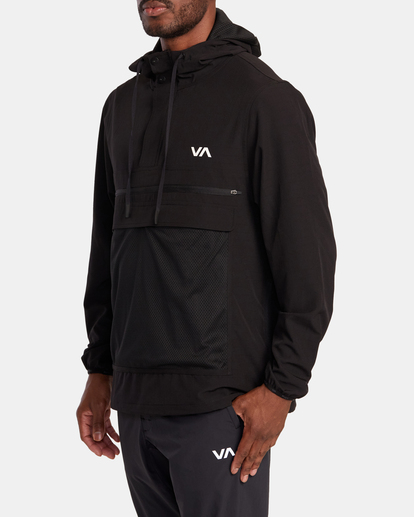 3 X Over - Hooded Anorak Jacket for Men Black AVYJK00252 RVCA