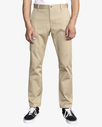 0 The Weekend Stretch - Pantalones de Corte Recto para Hombre Beige AVYNP00224 RVCA