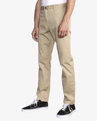 2 The Weekend Stretch - Pantalones de Corte Recto para Hombre Beige AVYNP00224 RVCA