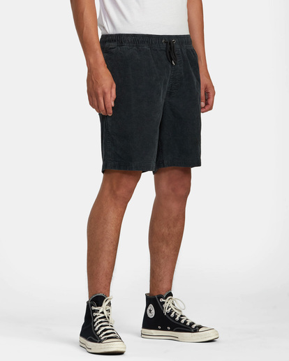 6 Escape Elastic - Short en velours pour Homme Noir AVYWS00160 RVCA