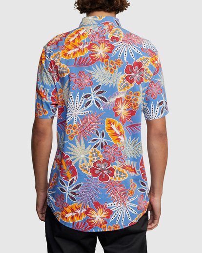 RVCA Mens Singapore Sling Floral Woven Top