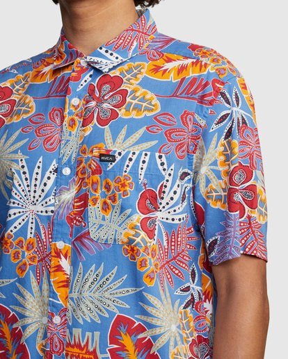 RVCA Mens Singapore Sling Floral Woven Top