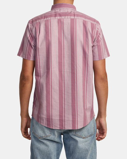 2 That'll Do Stretch Stripe - Short Sleeve Shirt for Men Purple AVYWT00379 RVCA