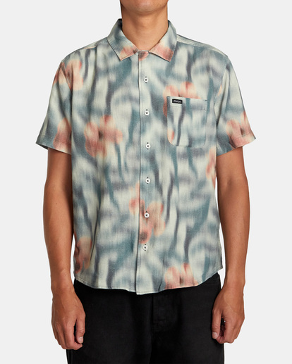 1 HI Speed Floral - Short Sleeve Shirt for Men Grey AVYWT00415 RVCA