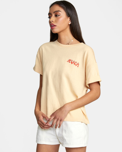 4 Land Snail - Camiseta de manga corta para Mujer Amarillo C3SSRFRVP2 RVCA