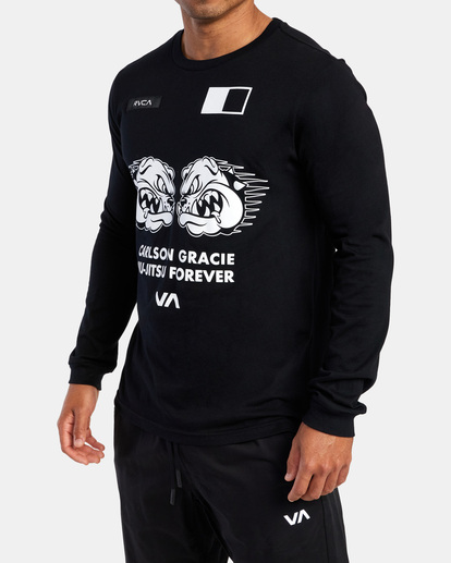 5 Carlson Gracie Forever - Camiseta de manga larga para Hombre Negro C4LSGARVMU RVCA