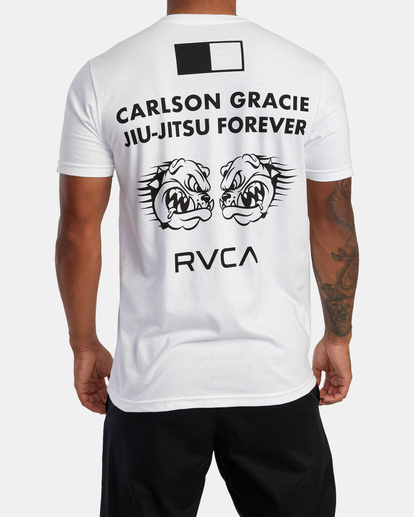 3 Carlson Gracie Forever - Maglietta a maniche corte da Uomo White C4SSGARVMU RVCA