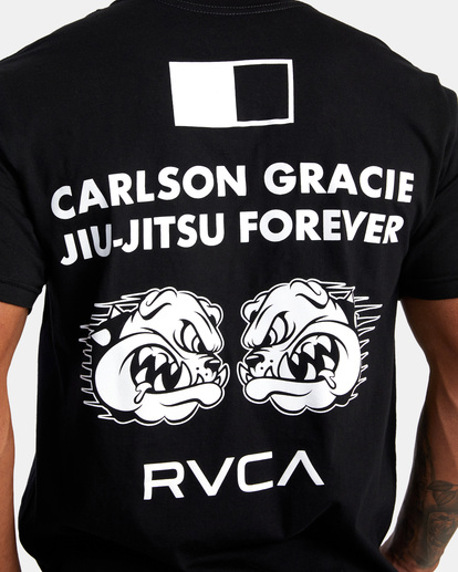 4 Carlson Gracie Forever - Camiseta de manga corta para Hombre Negro C4SSGARVMU RVCA