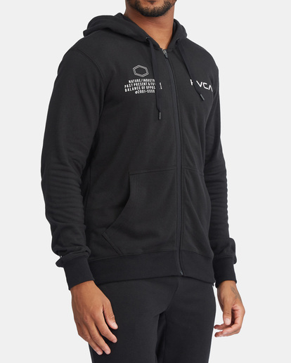 5 Swift Pin - Sweat à capuche zippé pour Homme Noir C4ZHMERVP2 RVCA