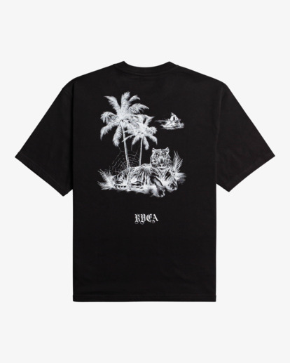 1 Benjamin Jeanjean Tiger Beach - T-shirt pour Femme Noir EVJZT00109 RVCA