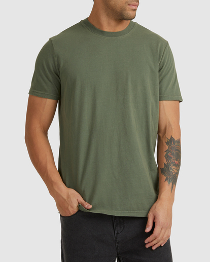 6 RVCA Washed - T-shirt pour Homme Vert F1SSSMRVF2 RVCA