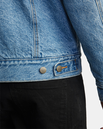 7 Waylon - Giacca di jeans con fodera in sherpa da Uomo Blue F1WKRXRVF2 RVCA