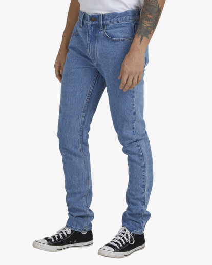 0 RVCA ROCKERS SKINNY DENIM JEANS Blue M3143RRO RVCA