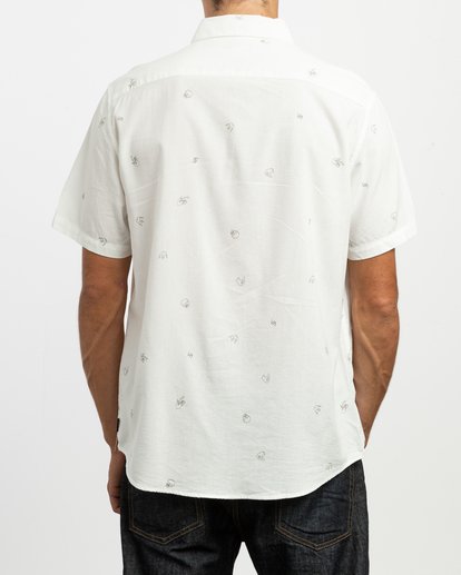 RVCA Mens Pommier Buds Short Sleeve Woven Button Front Shirt RVCA Mens Pommier Buds Short Sleeve Woven Button Front Shirt