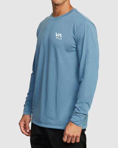 1 VA RVCA LONG SLEEVE TEE Blue R305092 RVCA