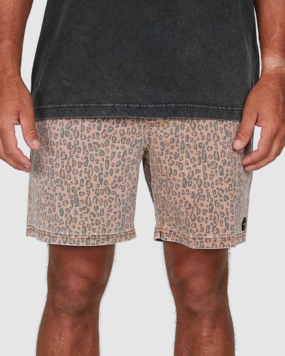 Obey Leopard Print Labor Carpenter Pants in Brown for Men