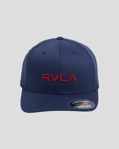 2 RVCA FLEX FIT CAP Blue R382568 RVCA