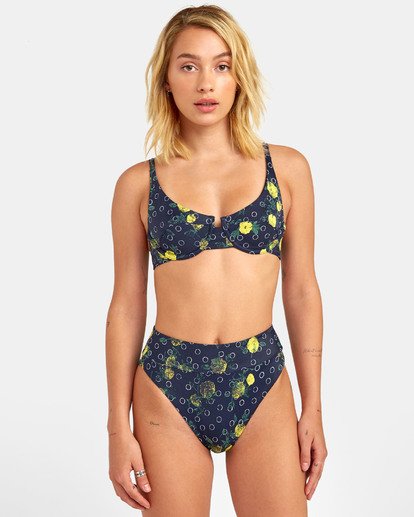 0 Dazed - Bügel-Bikinitop mit Blumenmuster für Damen Schwarz S3STRORVP0 RVCA