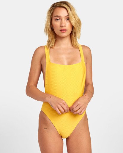 3 Bodega  - Bañador de una pieza para Mujer Amarillo S3SWRDRVP0 RVCA