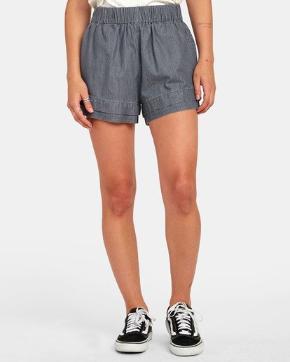 0 Kyan - Chambray Shorts for Women Gray S3WKRLRVP0 RVCA