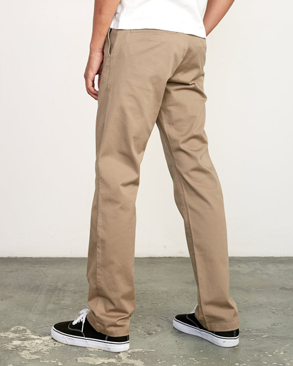 3 The Weekend Stretch - Pantalones para Hombre Beige U1PTRLRVF0 RVCA