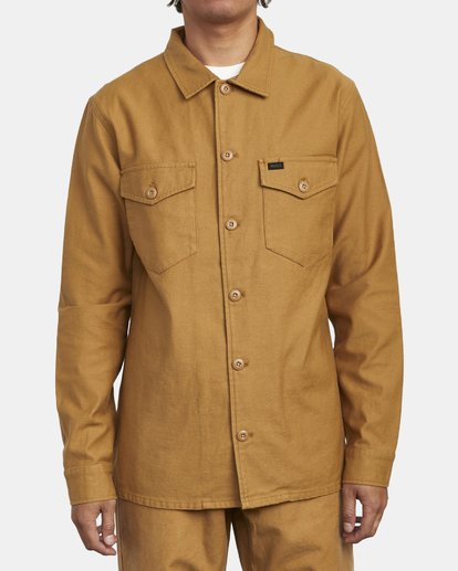 1 Fubar - Camisa-chaqueta para Hombre Amarillo U1SHRPRVF0 RVCA