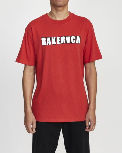 1 Baker Ransom - Maglietta da Uomo Red U1SSVHRVF0 RVCA