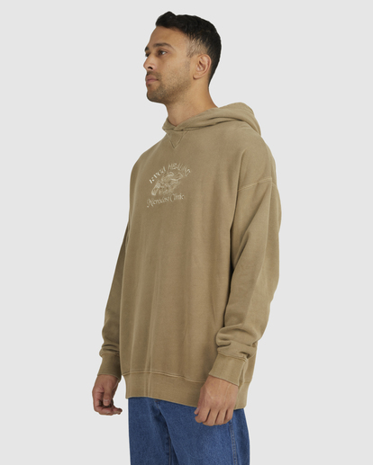 3 RVCA Healing - Sweat à capuche pour Homme Marron UVYFT00187 RVCA