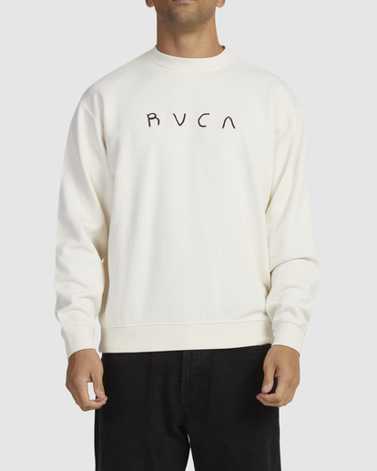 0 Home Made - Felpa pullover da Uomo White UVYFT00246 RVCA