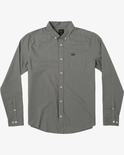 0 Thatll Do Stretch - Camicia a Maniche Lunghe da Uomo Verde W1SHRIRVP1 RVCA