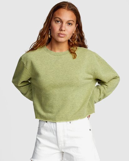 0 Kingston - Sweat court pour Femme Vert W3FLRBRVP1 RVCA