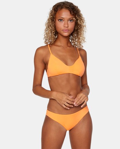 1 Solid - Bikiniunterteil mit niedrigem Bund für Frauen Orange X3SBRTRVS1 RVCA