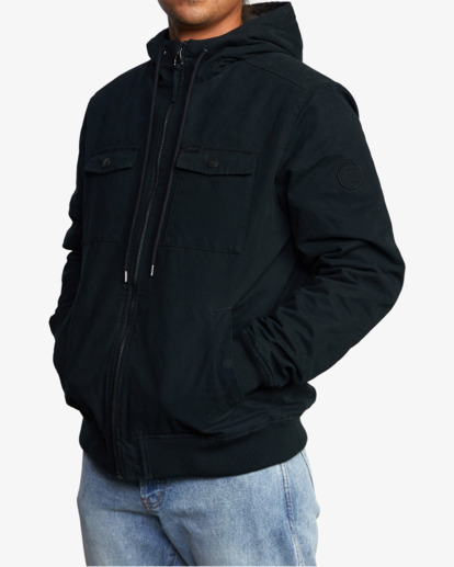 rvca hooded bomber jacket