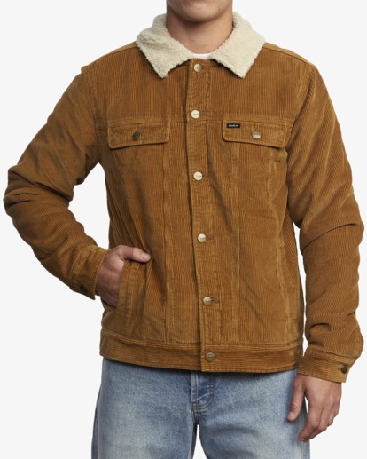 1 Waylon - Corduroy Jacket for Men Brown Z1JKRORVF1 RVCA