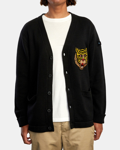 7 Matt Leines Varsity - Cardigan da Uomo Black Z1JPRFRVF1 RVCA