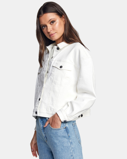 4 Tuesdays - Denim Jacket for Women White Z3JKRLRVF1 RVCA