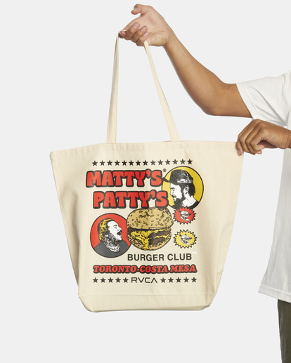 6 Matty 's Patty 's Burger Club - Tote Bag for Women Weiss Z5BGPARVMU RVCA