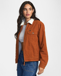 4 Tapped - Sherpa Jacket for Women Brown AVJJK00180 RVCA