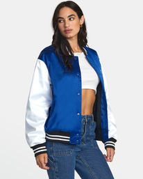 5 Seniesa Estrada Niesa - Chaqueta Bomber para Mujer Azul AVJJK00186 RVCA