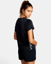 2 WOMEN'S SPORT VENT WORKOUT T-SHIRT Black AVJKT00163 RVCA