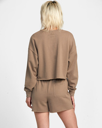 rvca, Test Drive - Short en molleton pour Femme, DARK KHAKI (dkh) Test Drive - Sweat Shorts for Women AVJWH00118