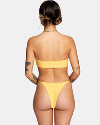 2 Brightside Bandeau Bikini Top Yellow AVJX300255 RVCA